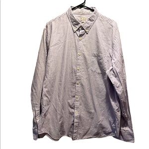 Light Purple / White Stripe J.Crew Mens Casual Button Down Shirt